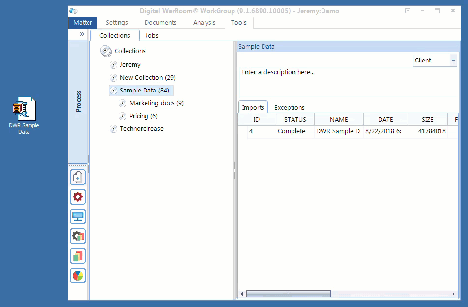 Drag and Drop Processing