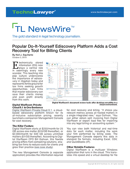 TL NewsWire Preprint - Digital WarRoom Private Cloud 9.1 500x647-2
